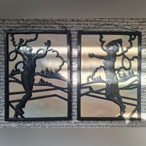 Vintage 1930s Austrian Openwork Bonze Plate  Plaques